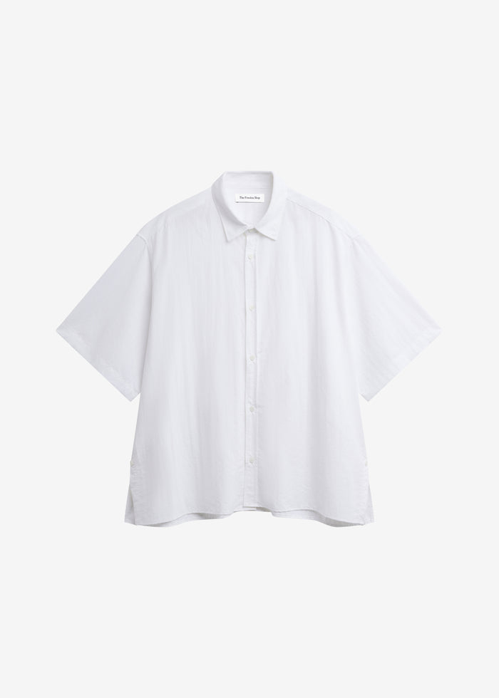 Colhame Adjustable Hem Short Sleeve Shirt - White