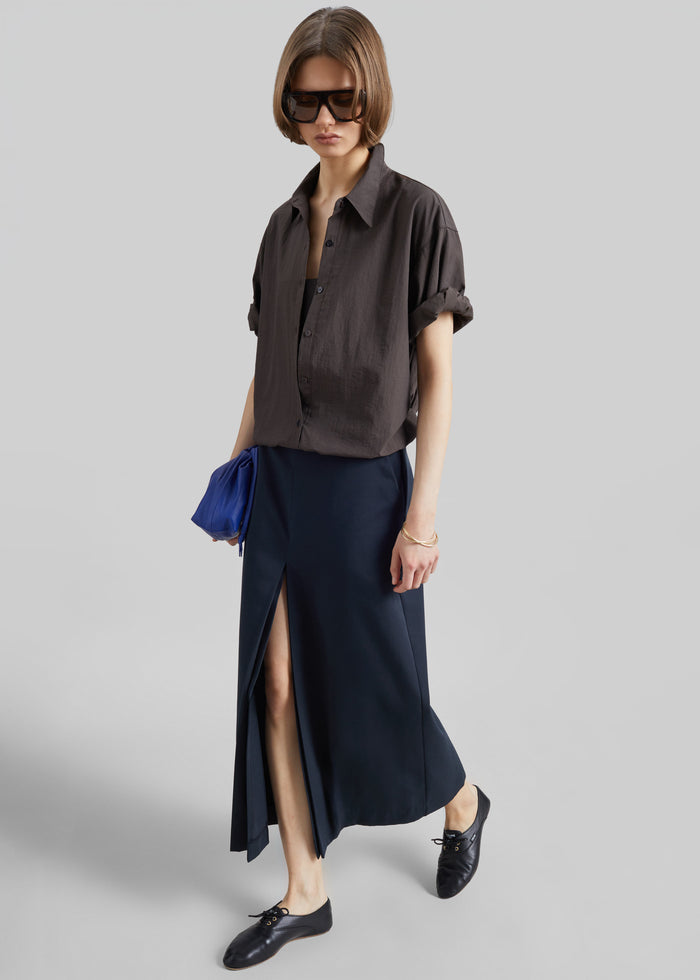 Comporta Drawstring Shirt - Brown