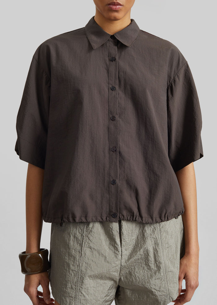 Comporta Drawstring Shirt - Brown
