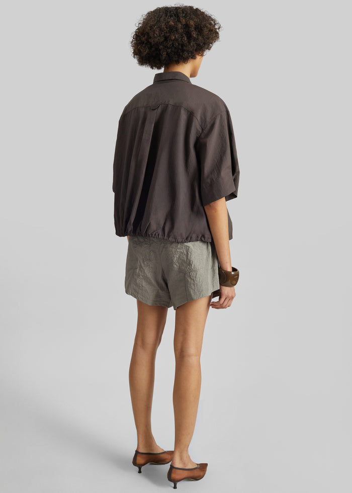 Comporta Drawstring Shirt - Brown