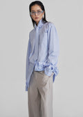 Connahy Tie Neck Shirt - Blue