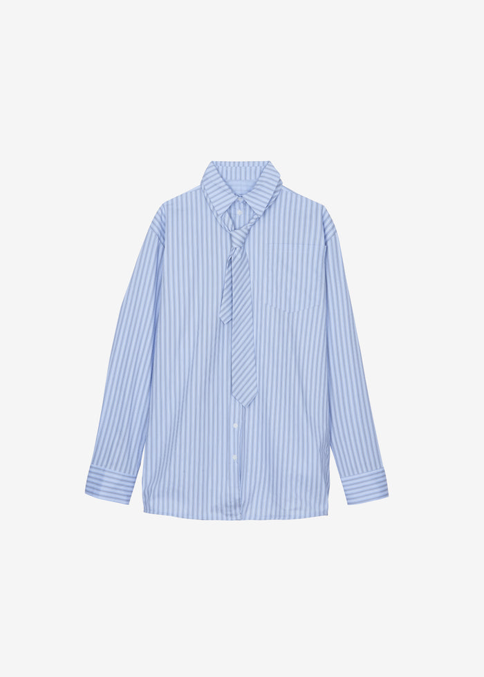 Connahy Tie Neck Shirt - Blue