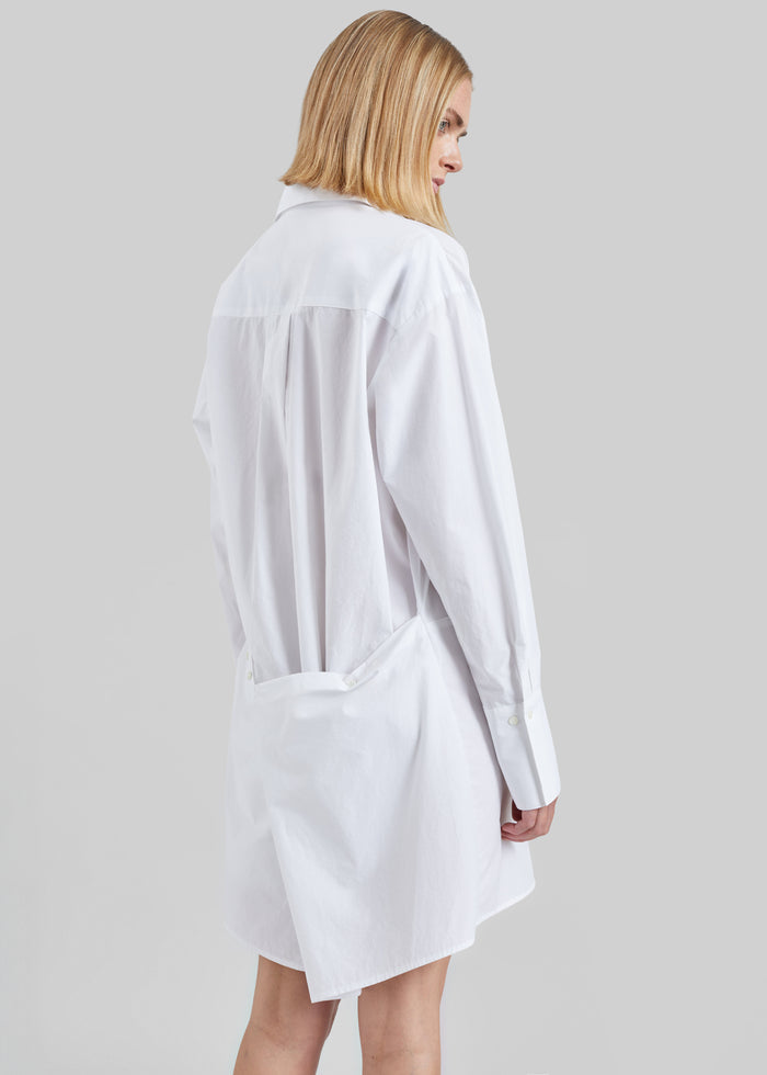 Corella Adjustable Back Shirt Dress - White