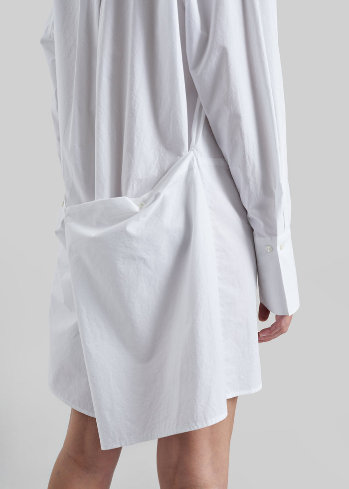 Corella Adjustable Back Shirt Dress - White