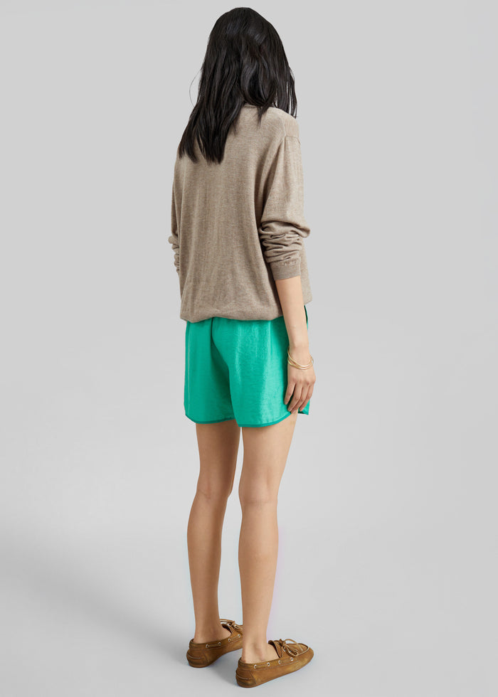 Coria Boxer Shorts - Green Stripe