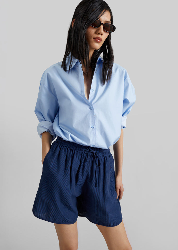 Coria Boxer Shorts - Navy Stripe