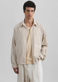 Corwin Shirt Jacket - Beige/Brown Stripe