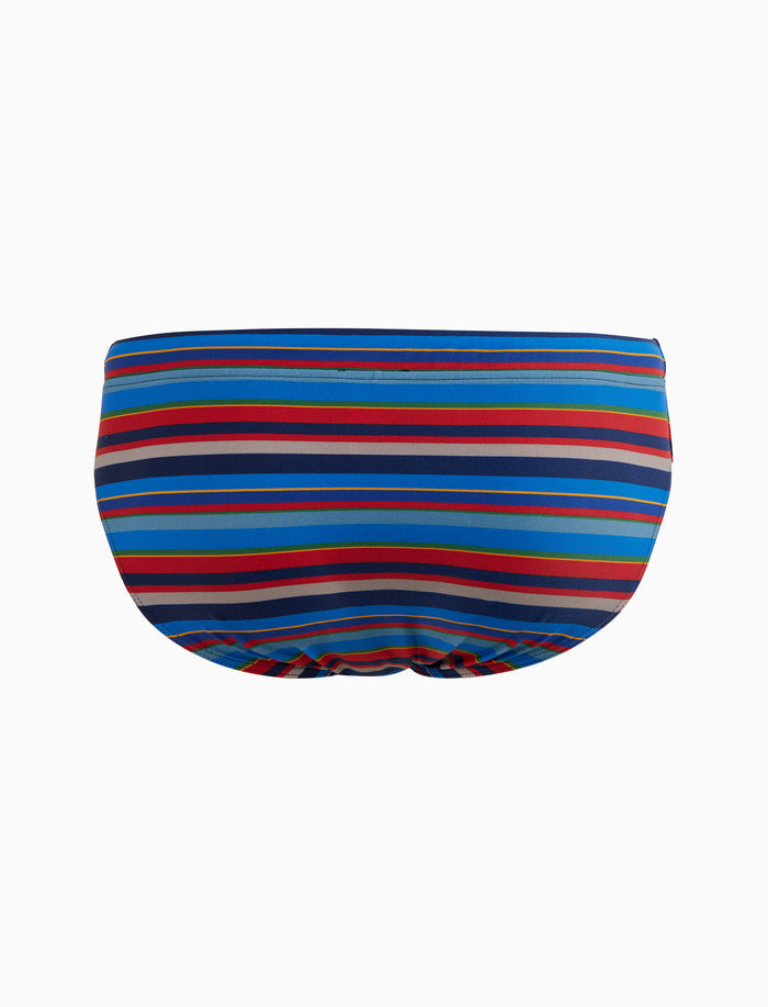 Costume slip uomo righe multicolor blu - Gallo 1927 - Official Online Shop
