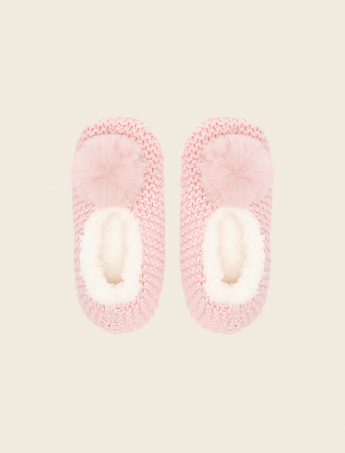 Cozy Cable Slipper Socks