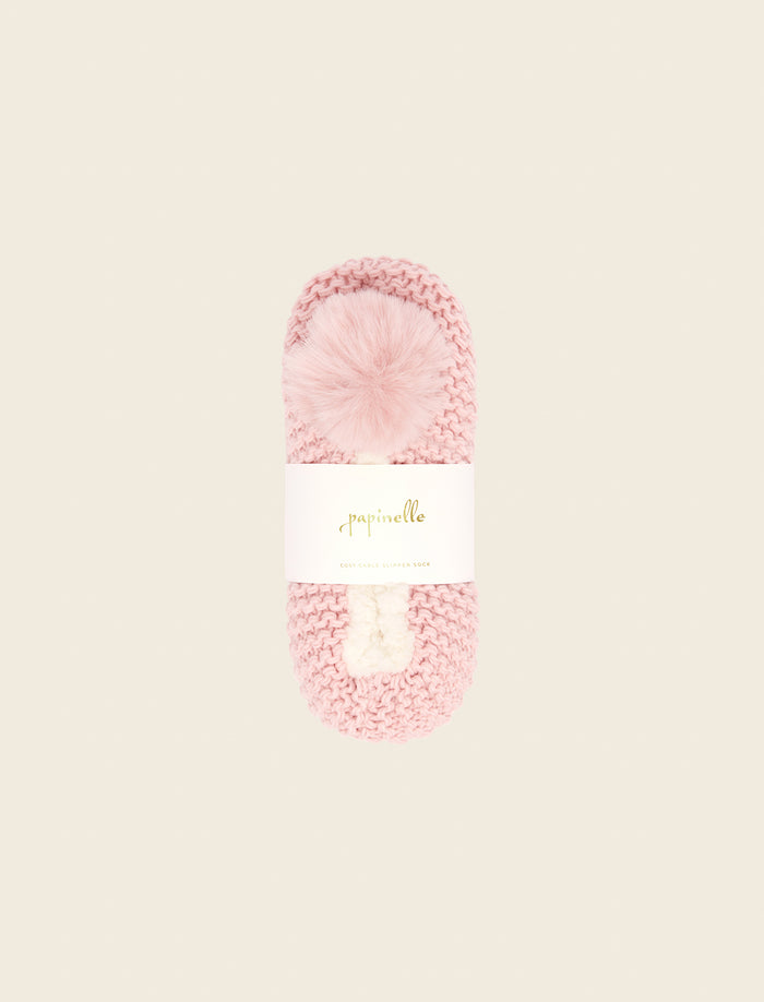 Cozy Cable Slipper Socks
