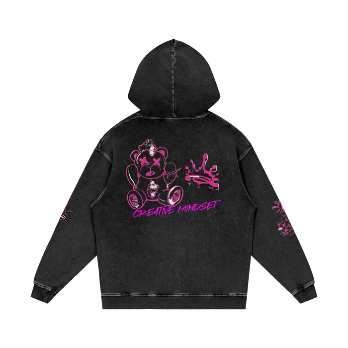 Creative mindset - Snow Washed Loose Cotton Hoodie