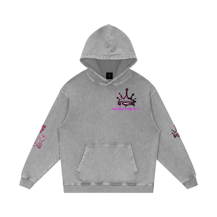 Creative mindset - Snow Washed Loose Cotton Hoodie