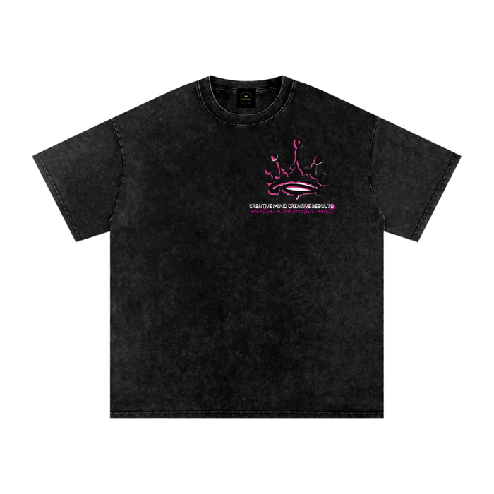 Creative mindset - Snow Washed Oversized Cotton T-Shirt