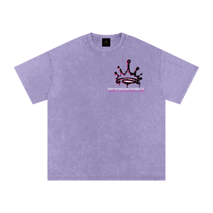 Creative mindset - Snow Washed Oversized Cotton T-Shirt