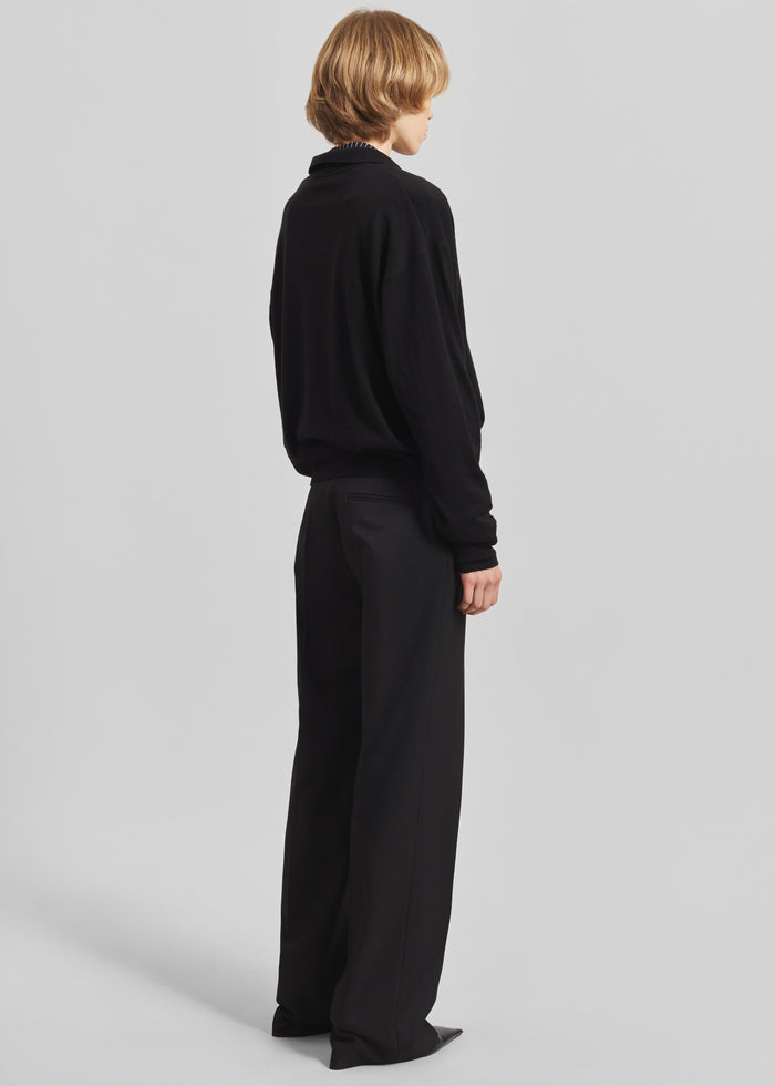 Croydon Padded Knit Polo - Black