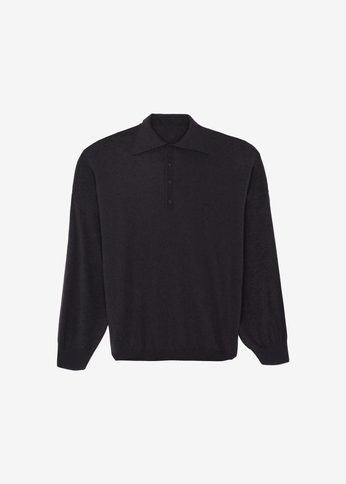 Croydon Padded Knit Polo - Black