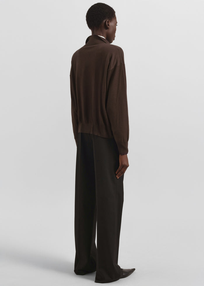 Croydon Padded Knit Polo - Brown