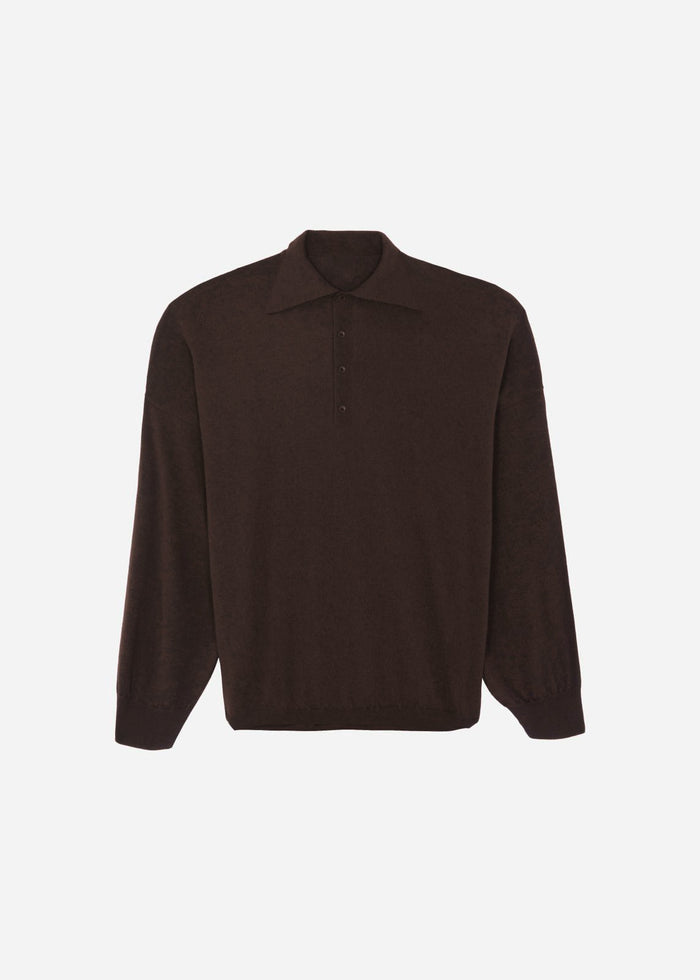 Croydon Padded Knit Polo - Brown