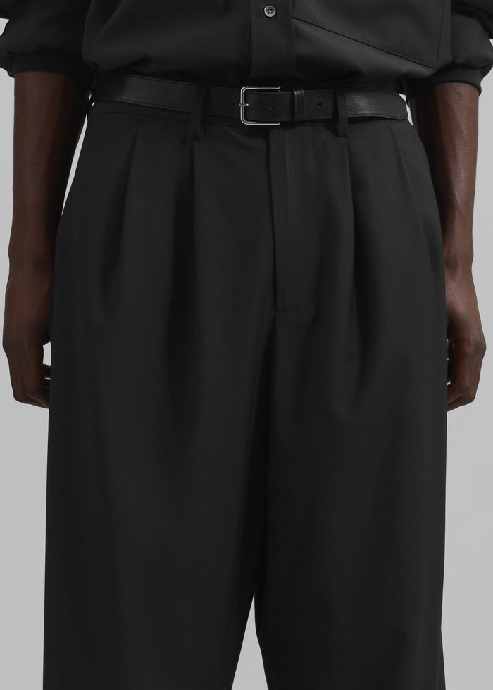 Dalton Wool Blend Trousers - Black