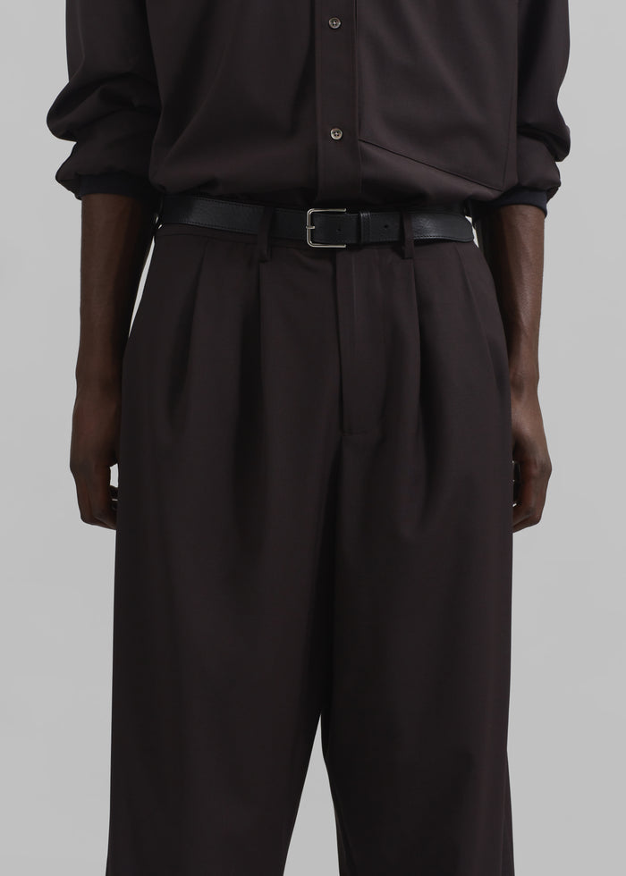 Dalton Wool Blend Trousers - Brown