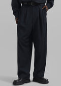 Dalton Wool Blend Trousers - Dark Navy