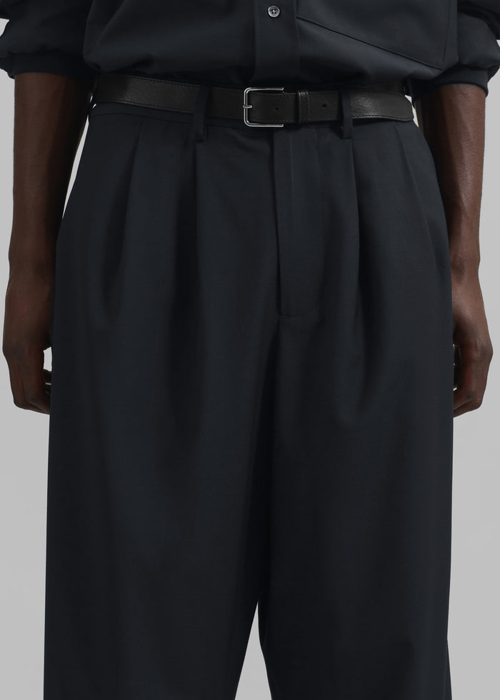 Dalton Wool Blend Trousers - Dark Navy