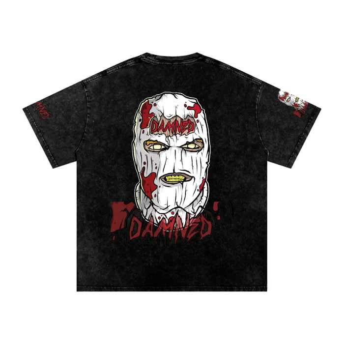 DAMNED - Snow Washed Oversized Cotton T-Shirt