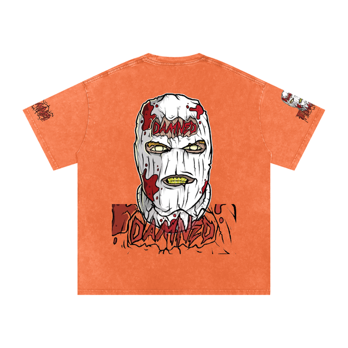 DAMNED - Snow Washed Oversized Cotton T-Shirt