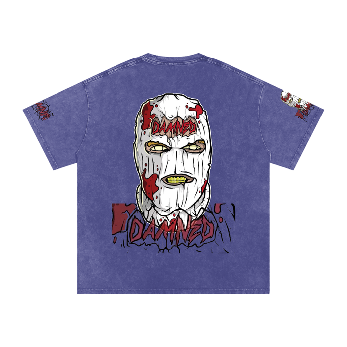 DAMNED - Snow Washed Oversized Cotton T-Shirt