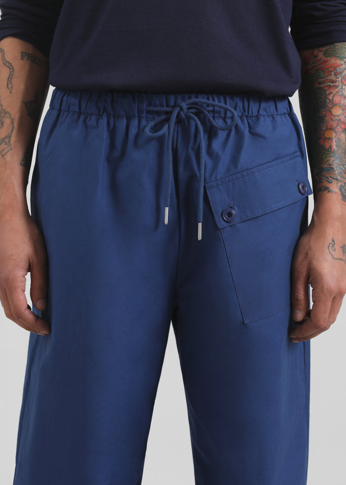 Darien Cotton Joggers - Cobalt