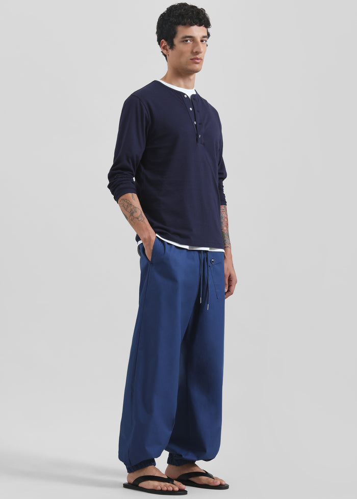 Darien Cotton Joggers - Cobalt