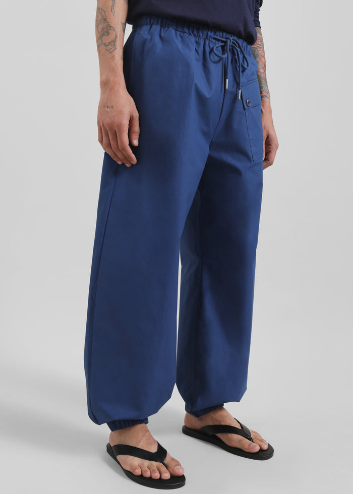 Darien Cotton Joggers - Cobalt