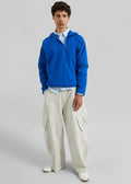 Dario Textured Hoodie - Cobalt