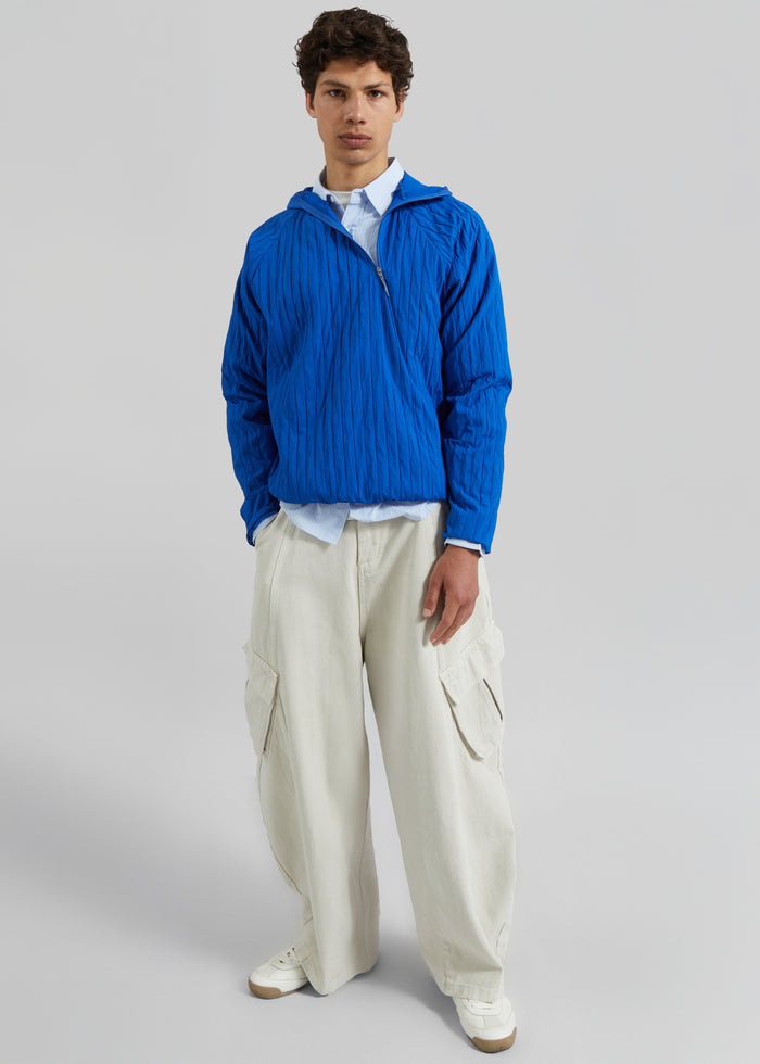 Dario Textured Hoodie - Cobalt