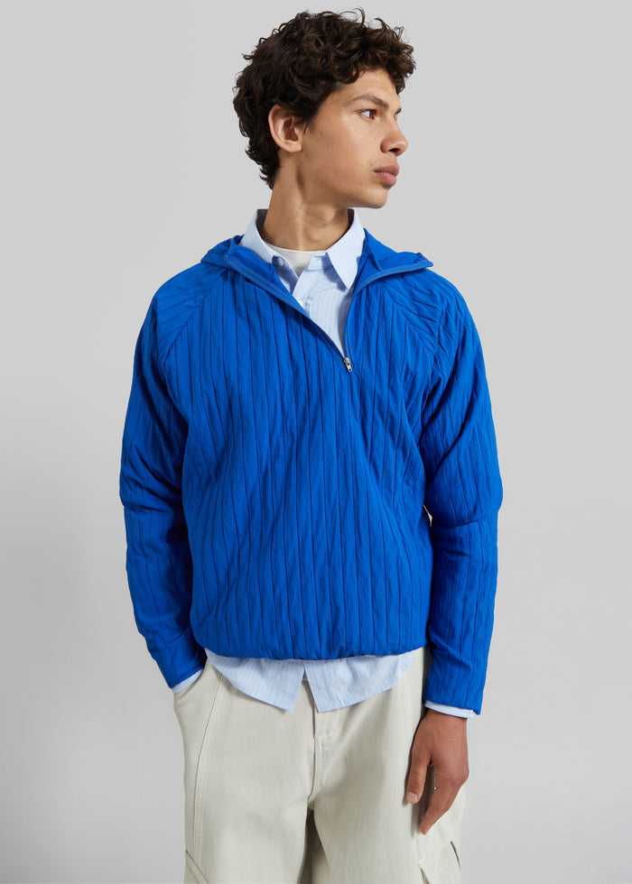 Dario Textured Hoodie - Cobalt
