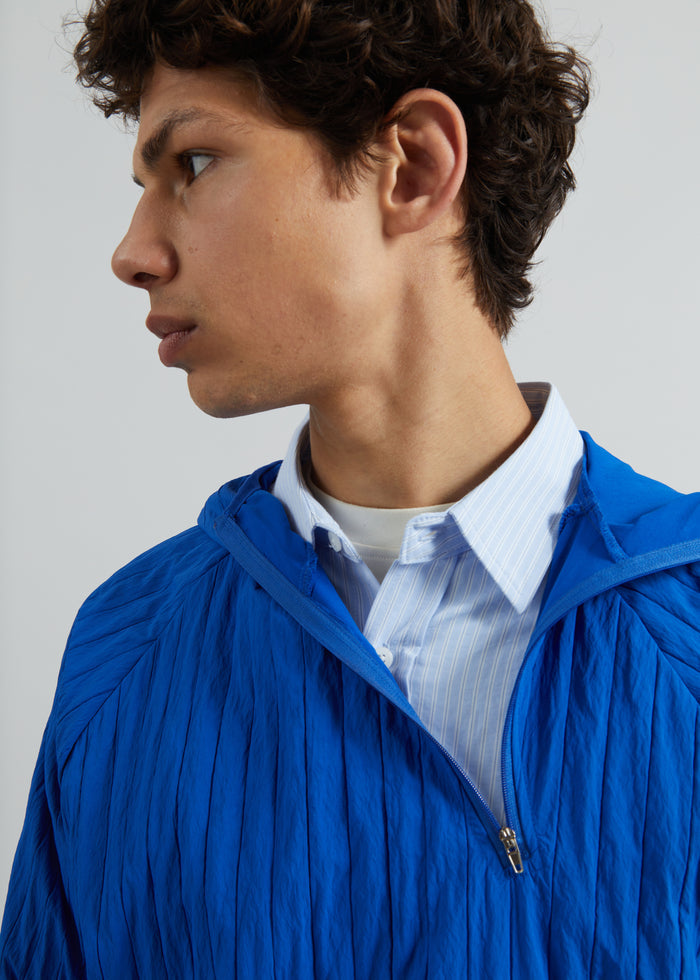 Dario Textured Hoodie - Cobalt