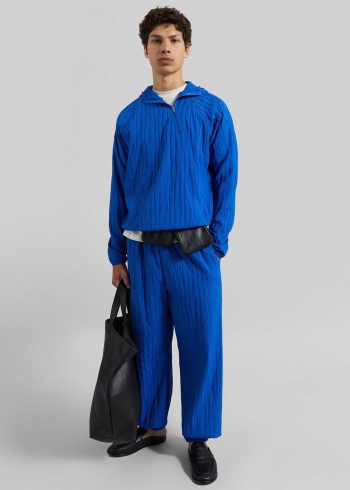 Dario Textured Hoodie - Cobalt