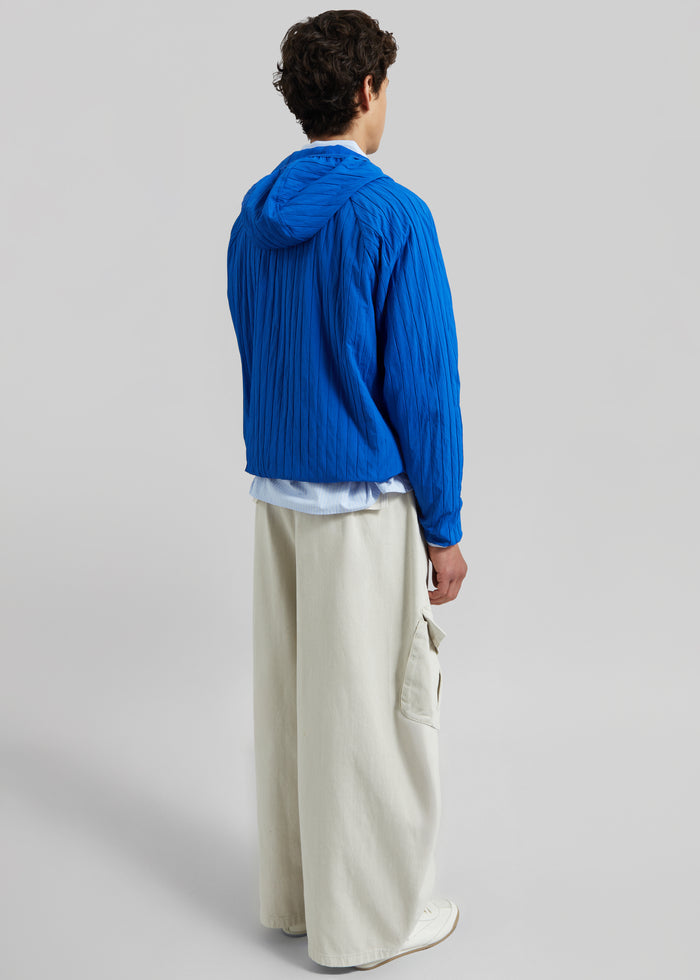Dario Textured Hoodie - Cobalt
