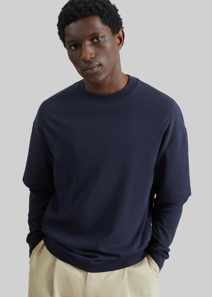 Darkpark Troy Double Sleeve Tee - Blue Navy