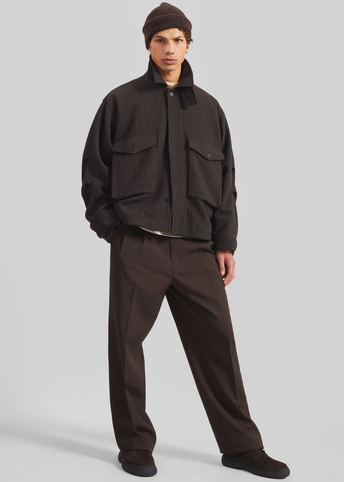 Dashiell Boxy Jacket - Black/Brown