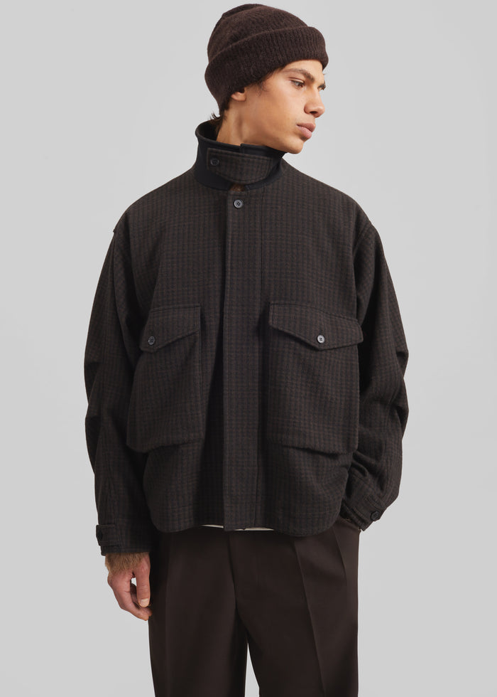 Dashiell Boxy Jacket - Black/Brown