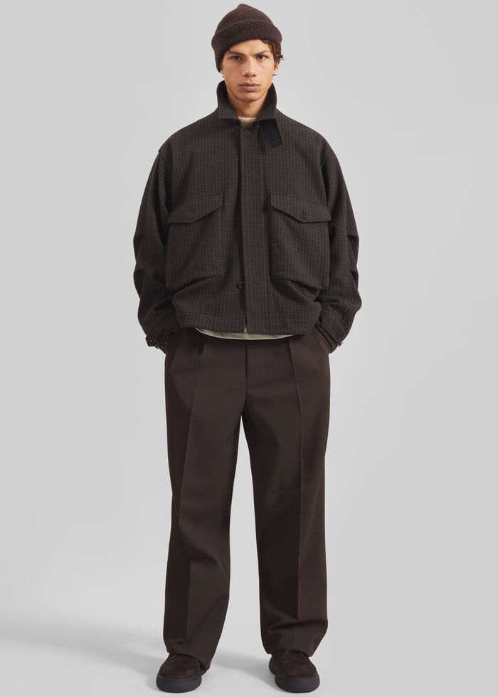 Dashiell Boxy Jacket - Black/Brown
