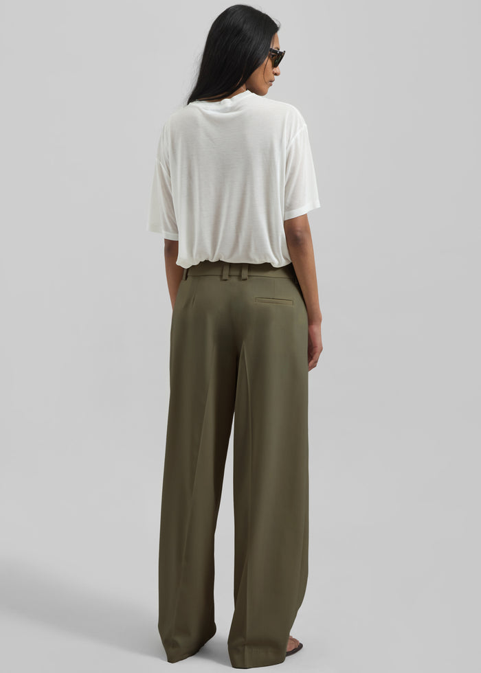 Daytona Pleated Trousers - Khaki