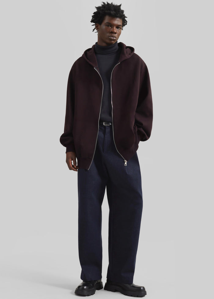 Decker Zip-Up Hoodie - Dark Plum