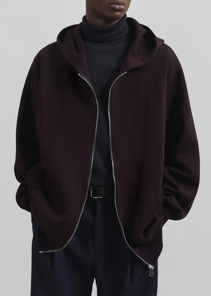Decker Zip-Up Hoodie - Dark Plum