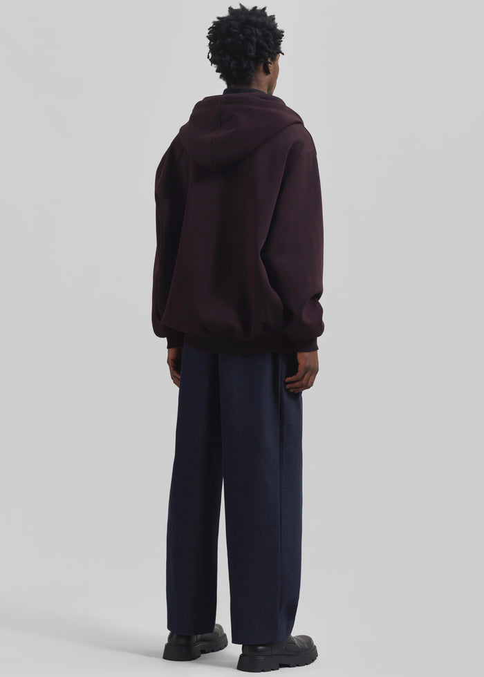 Decker Zip-Up Hoodie - Dark Plum
