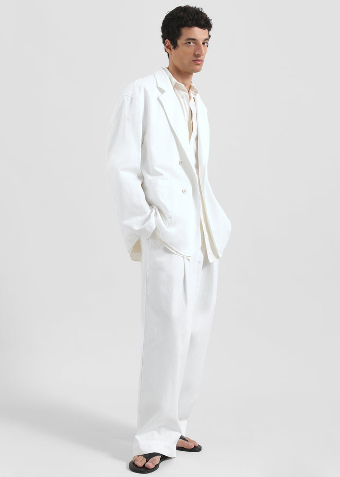 Denaye Cotton Blazer - White