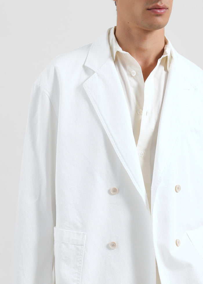 Denaye Cotton Blazer - White