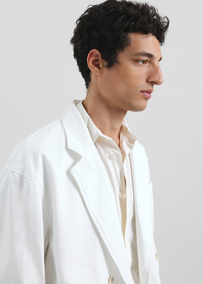 Denaye Cotton Blazer - White