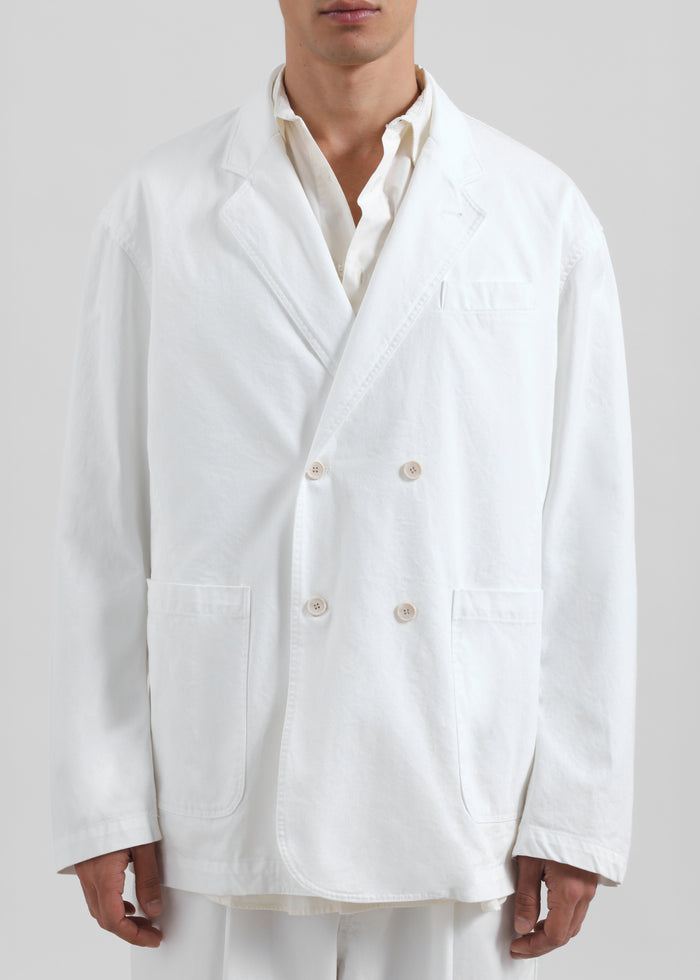 Denaye Cotton Blazer - White